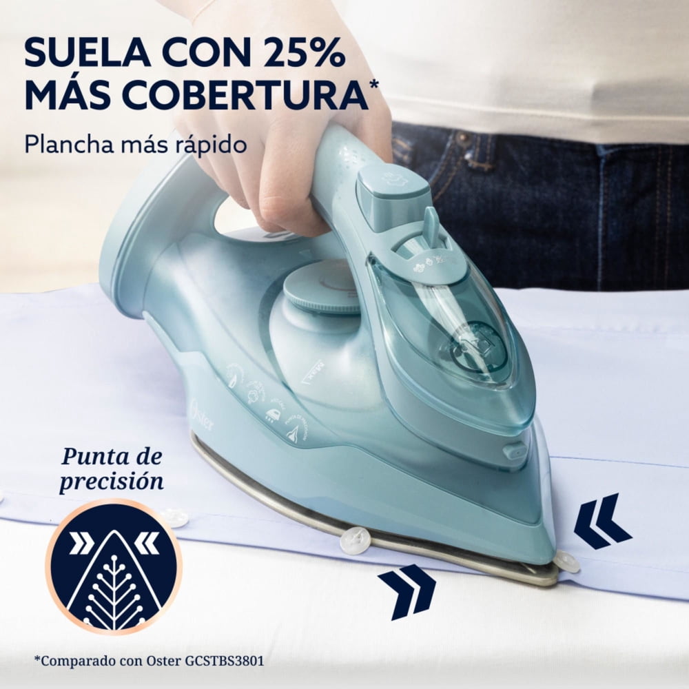 Plancha de vapor Oster AeroGlide S7000 verde claro, foto 3