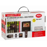 Cerradura Kit Video Portero Poli 3010 - Pantalla 4,3 Color Negro