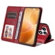 thumbnail image 5 of Funda Billetera para Xiaomi 14T Pro con Porta Tarjetas y Soporte Ajustable Rojo, 5 of 5