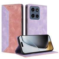 Funda Foxdock Para Motorola Moto G Play 2026 De Cuero Premium Bicolor Con Ranuras Rfid, Carcasa Tipo Billetera Antigolpes Y Soporte Plegable