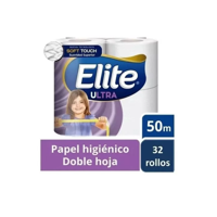 Elite Papel Higiénico 32 Rollos Doble Hoja - 50 M