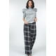 thumbnail image 1 of Pantalones Anchos con Estampado de Cuadros y Cintura Alta, 1 of 5