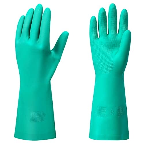 Guantes ThxToms Nitrile resistentes a productos químicos, 1 par, tamaño mediano