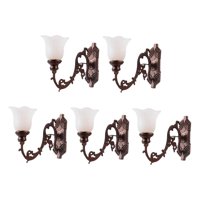 Bothyi - 5 Uds Modelo De Lámpara De Pared De Ferrocarril 3V/12V Para Arquitectura De Paisaje Modelo Paisaje Bronce