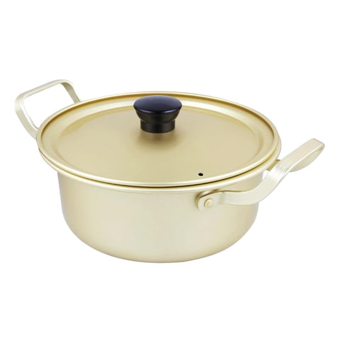 Magideal - Ramen Olla Cocina Ramen Olla Doble Olla De Aluminio Instantáneos Olla Con Tapa Para Senderismo Picnic , 18 Cm