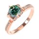 thumbnail image 1 of Anillos de Moissanita de Oro Rosa de 18K de 1 Uds para Mujer Regalo Color D VVS1 Anillos de Diamante Anillos de Plata Esterlina 925 Joyería Anillos de Compromiso de Moissanita con Corazón con, 1 of 8