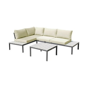 Northwest - Juego Set Terraza Cerdeña 3 Piezas Con Cojin Beige Tamaño Único