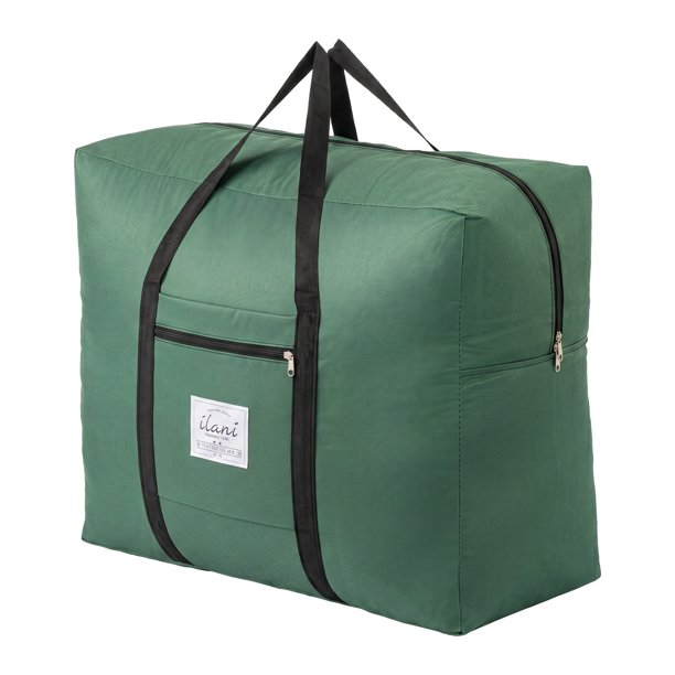 Bolsa de Viaje Oxford Extra Grande, Bolsa de Transporte Duradera Verde Militar para Organizar Ropa y Ropa de Cama Verde Militar 23.6x20.1x11.8 pulgadas