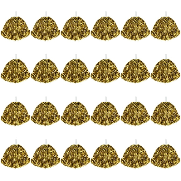 Cintas de láminas metálicas con forma de flor, 24 unidades, con forma de pompones con forma de porrista, CUGBO
