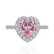 thumbnail image 1 of Anillos de Compromiso y Boda de Halo de Plata Esterlina de 3 Quilates Anillos de Diamante Rosa en Forma de Corazón Anillo de Cóctel de Corazón con Circonia Cúbica para Mujer Chapado en Oro de 18K, 1 of 7