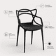 thumbnail image 4 of Silla De Comedor Negra Con Diseño Escultural Moderno, 4 of 8