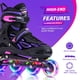 thumbnail image 3 of Patines en línea 2PM SPORTS Vinal Girls con ruedas iluminadas, 3 of 7