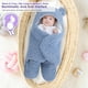 thumbnail image 4 of Manta De Felpa Para Recién Nacido Suave Manta Con Capucha Diseño De Piernas Abiertas Saco De Dormir De 0 A 6 Meses Azul, 4 of 7