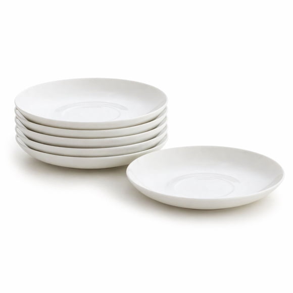 6 Platillos De Té Porcelana 15cm - Hallen