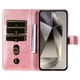 thumbnail image 5 of Funda tipo cartera para Samsung Galaxy S25 Ultra con bolsillo con cremallera y ranuras para tarjetas – Función de soporte Rosa, 5 of 6