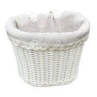 Magideal - Cesta De Bicicleta Para Niños, Cesta De Almacenamiento De Bicicletas, Con Correas De Cuero, Cesta De Bicicleta Extraíble Para El Cuadro Delantero, Cesta Colgante De Bicicleta, Para Blanco