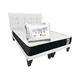 thumbnail image 1 of Cama Dos Plazas con Colchon + Pack de Almohadas Tapizado en Lino Blanco, 1 of 6