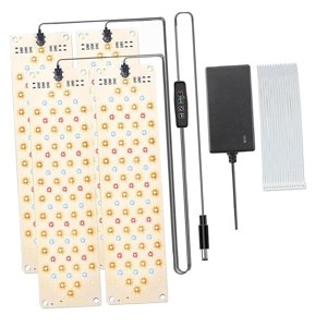 Ioensy - Luz Led De Cultivo Regulable, Lámpara De Cultivo De Plantas De 20W Para Plantas De Interior De Frutas De Jardín, 4 Paneles De Luz