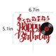 thumbnail image 2 of Adorno para pastel Dxsdgetue Disco de vinilo Feliz Cumpleaños Rojo, 2 of 8