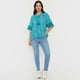thumbnail image 4 of Blusa Mujer Manga Campana Petróleo Print Corona, 4 of 5