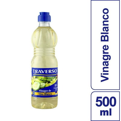 Vinagre De Vino Blanco Botella 500 Ml Traverso
