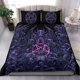 thumbnail image 1 of Skull Skeleton Satanic Goat Skull Duvet Cover Set Trophy Demon Breed Bedding Sets Night Blue Pink Satanic Baphomet Quilt Cover Bed Sheets, 1 of 5