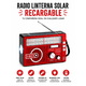 thumbnail image 1 of Radio Linterna Solar Recargable AM FM SW USB Emergencia, 1 of 2