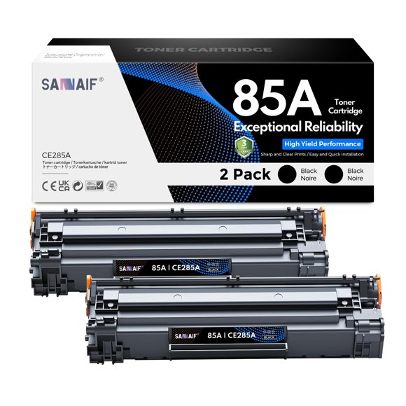 Cartucho de tóner SANAIF 85A CE285A de alto rendimiento, paquete de 2