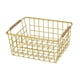 thumbnail image 1 of Cesta De Almacenamiento De Hierro Multiusos, Contenedor De Almacenamiento Metálico Para Armarios, Hogar, Dormitorio, Dorado, 28 X 17,5 X 12 Cm, 1 of 5