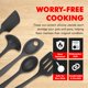 thumbnail image 3 of Juego de Herramientas de Cocina Chef Craft 5 piezas de silicona negra, 3 of 7
