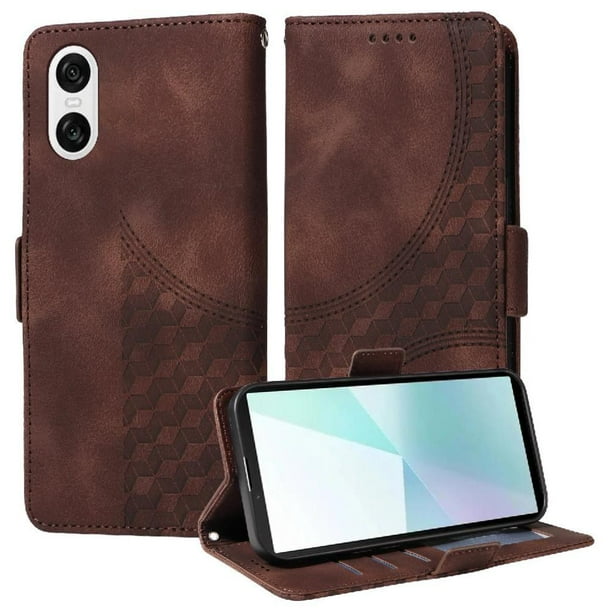 Carcasa FOXDOCK Sony Xperia 10 VI de cuero PU, diseño acolchado clásico, protección contra caídas y rayones