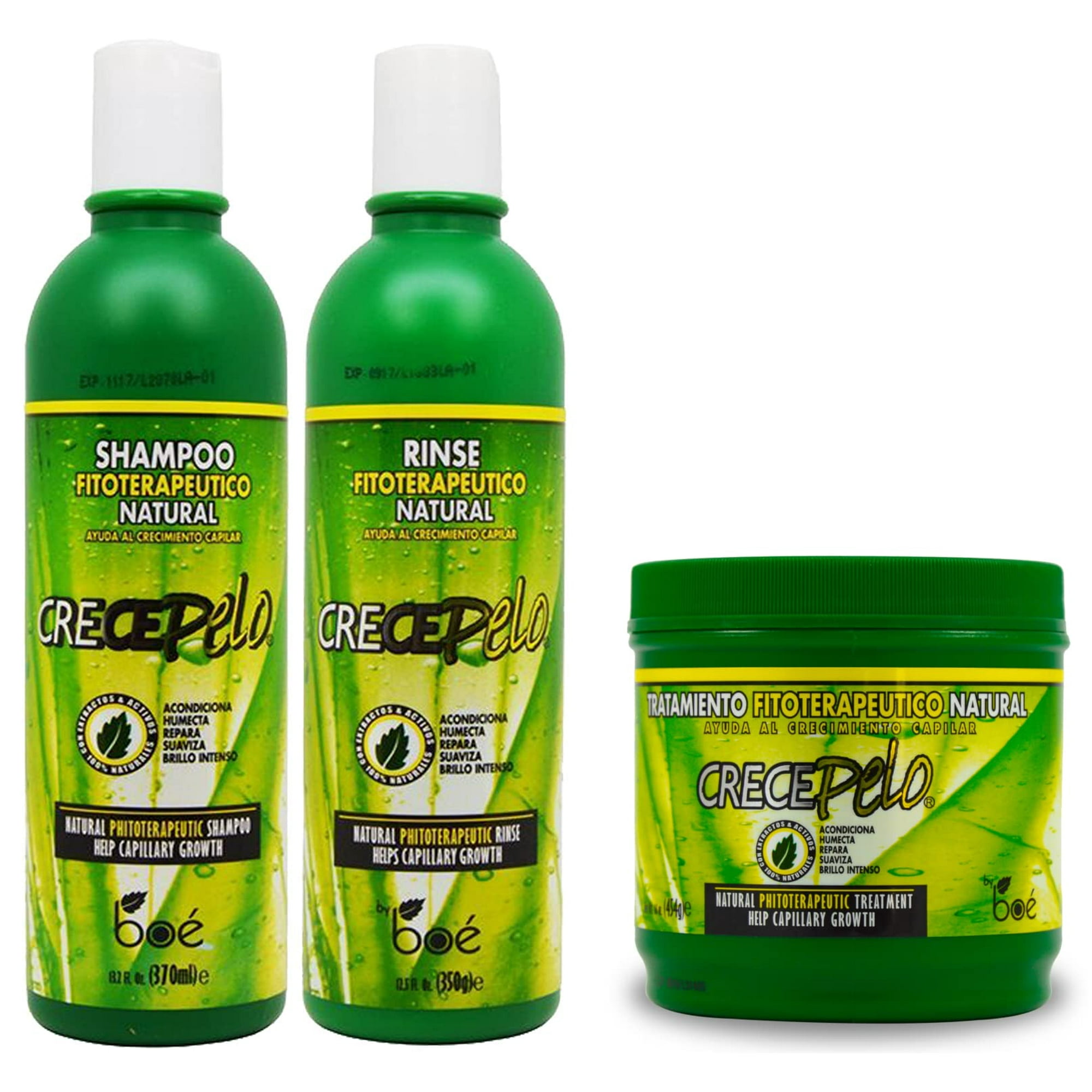 Combo Set Boe Crece Pelo Champú, Enjuague, Tratamiento Profundo