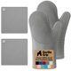 thumbnail image 1 of Set de Guantes de Horno y Soportes para Ollas GORILLA GRIP Gris, Silicona Libre de BPA, 1 of 9