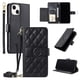 thumbnail image 5 of Funda tipo billetera FOXDOCK para iPhone 15 Plus – Tapa abatible con correa para mujer, 5 of 5