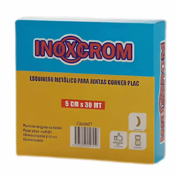 Esquinero Metalico Juntas Corner Plac 5cm X 30mt Inoxcrom
