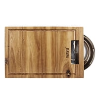 Wayu - Tabla Madera Con Bowl Acero