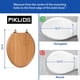 thumbnail image 3 of Asiento de Inodoro Alargado de Madera Maciza de Roble Brillante PIKLiDS, 3 of 9