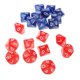 thumbnail image 2 of 20 Dados De Diez Caras D10, Troqueles Para D&D RPG, Accesorios Para Juegos De Fiesta, Rojo Y Azul, 2 of 3