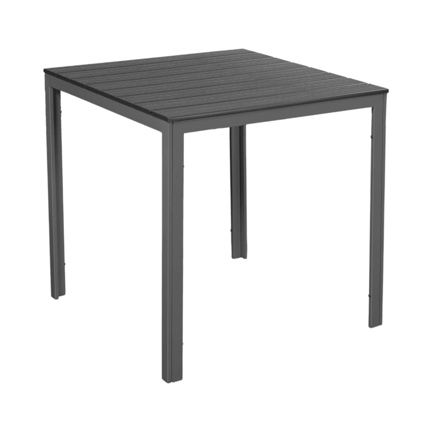 Northwest - Mesa Terraza Polywood Impermeable 78x78cm Gris Gris Oscuro Tamaño Único