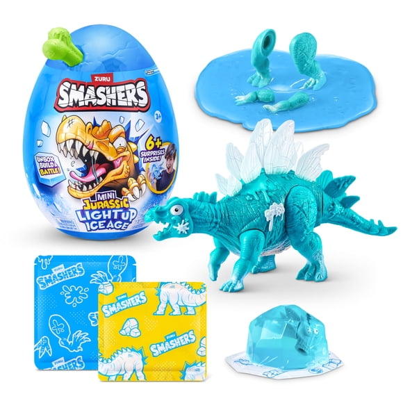 Juguete de dinosaurio ZURU Smashers Mega Jurassic Light Up Ice Age