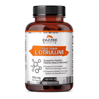 Zazzee Sports Nutrition - Citrulina Zazzee Sports Aumento Oxido Nitrico 750Mg 120 Caps