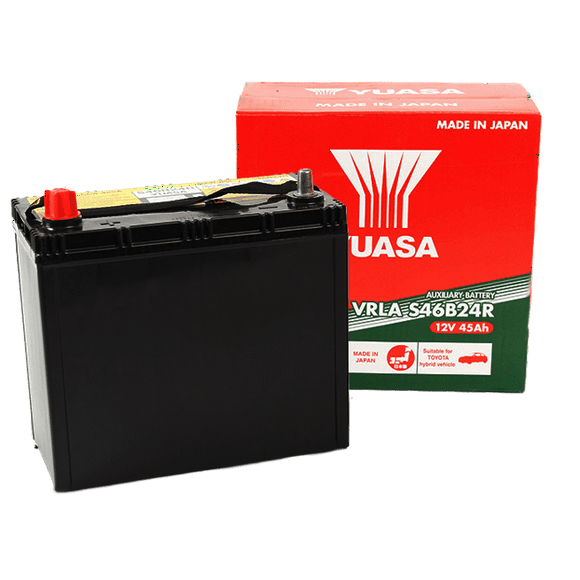 Batería de Auto Yuasa S46B24R VRLA - 45 AH y 325 CCA