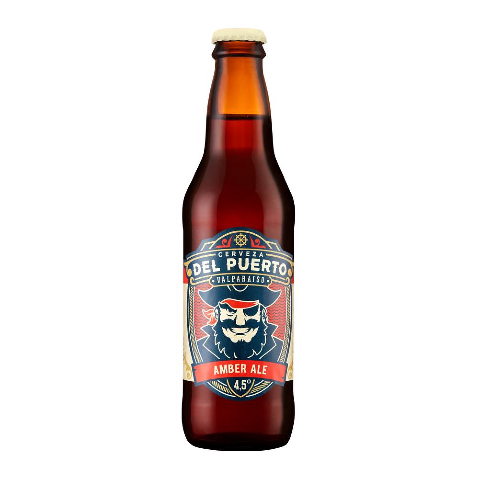 Cerveza Amber Ale 4.5° Botella 330 ml Del Puerto