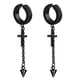 thumbnail image 3 of Pendientes Cruzados De Clip De Oreja No Perforantes De Estilo Punk Rock De 2 Piezas 64 Mm Negro, 3 of 5