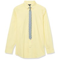 Camisa Tommy Hilfiger Para Niños De Manga Larga Con Corbata Recta 8 Husky