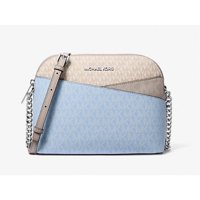 Cartera Crossbody Michael Kors Jet Set Travel Color-Block Logo Signature Lt Sky Multi