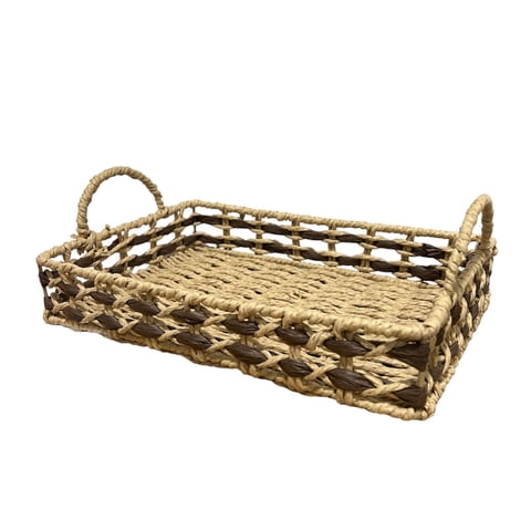 Oem - Cesta Panera De Rattan Cesta De Pan Cuadrada Asas Mediana