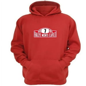 Genérico - Polerón Canguro Rally Montecarlo Rojo Talla S Unisex
