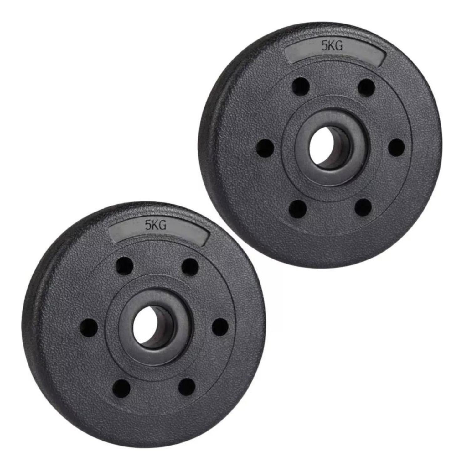 Yep - Par Discos 5 Kg - 10 Kg En Total Negro