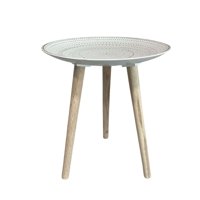 Oem - Mesa Lateral Dorada Puntos Mesa De Centro Decoración 40Cm